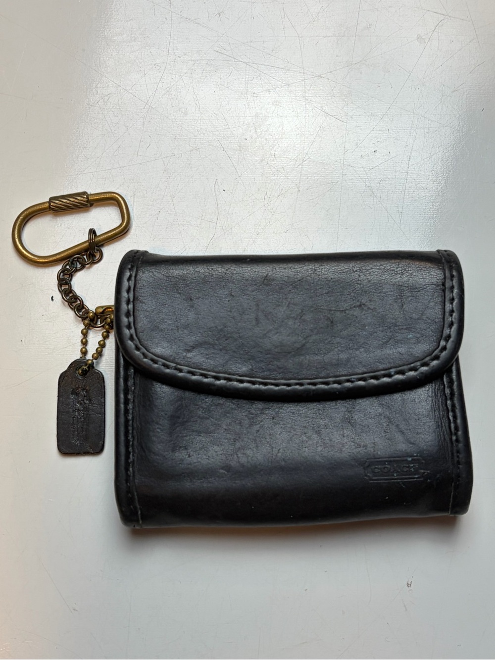 Coach black vintage coin wallet purse 7219
